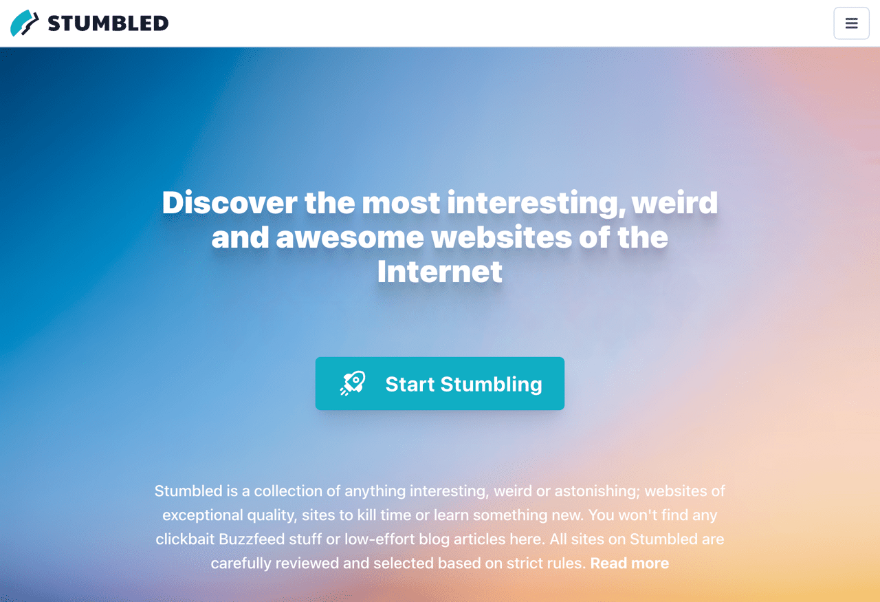 Screenshot of Stumbled.to